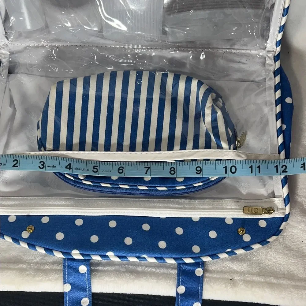 Christian Dior Blue and White Polka Dot Cosmetic Travel Bag - Picture 9 of 11